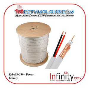 Kabel CCTV Rg59+Power  Merk Infinity