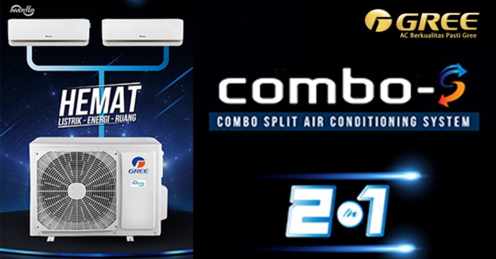AC Merk Gree Combo Multi Split Air Conditioner